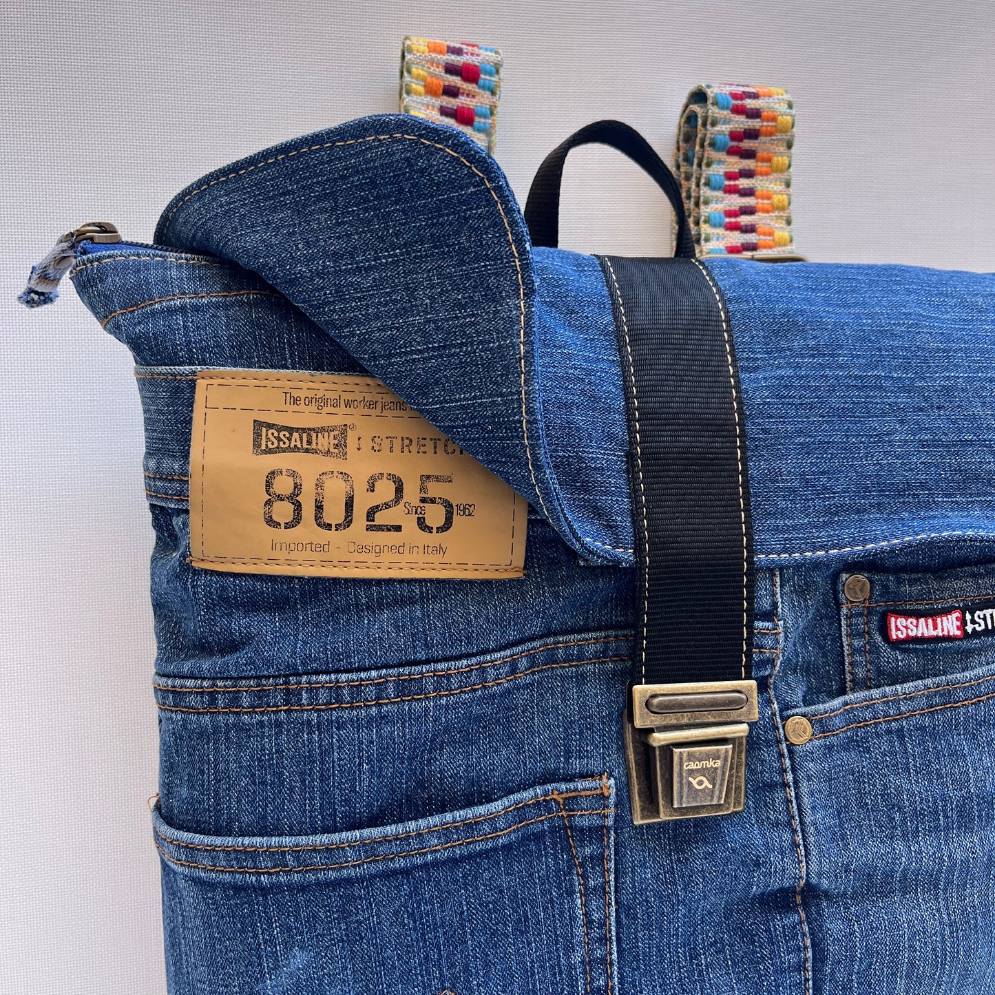 Mochila Top Caomka Recycled ♻️ Jeans · Pieza Única 15473