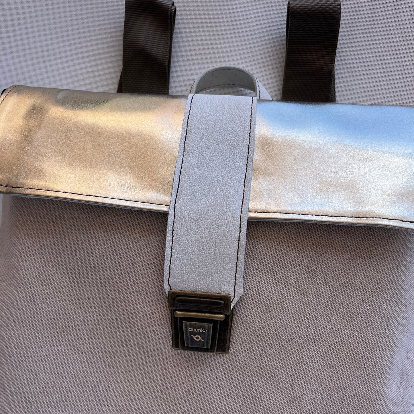 Mochila Top Caomka · Tejido natural de cáñamo · Pieza Única 15487
