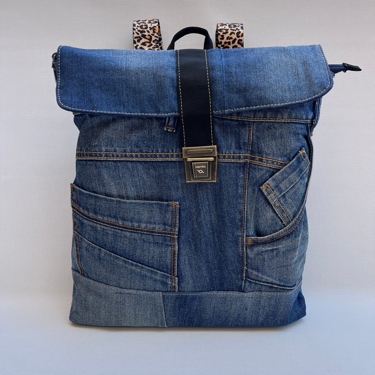 Mochila Top Caomka Recycled ♻️ Jeans · Pieza Única 15488
