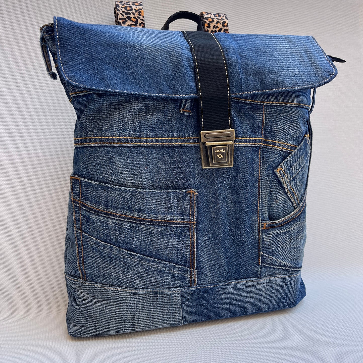 Mochila Top Caomka Recycled ♻️ Jeans · Pieza Única 15488