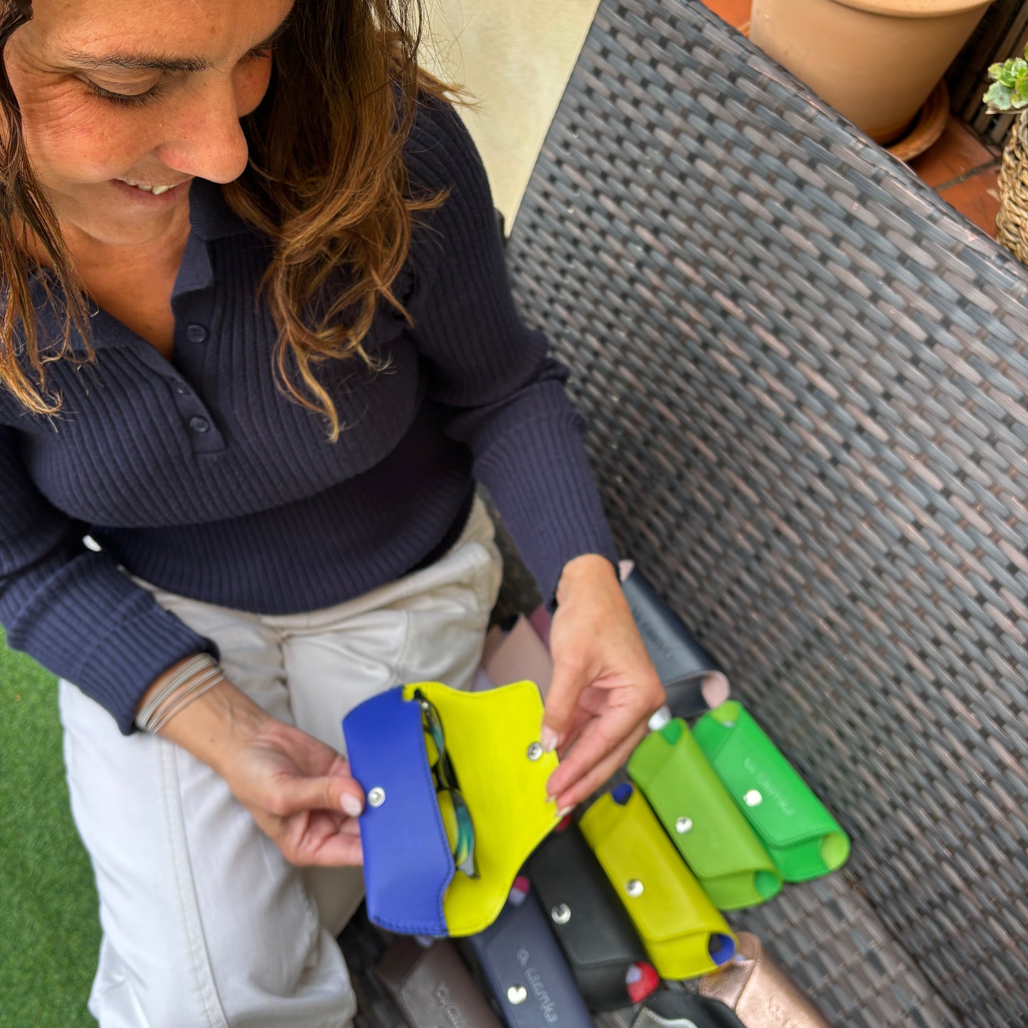 Estuche para gafas 100% de piel en color: "Rosa Nude" · Pieza exclusiva núm. 18584