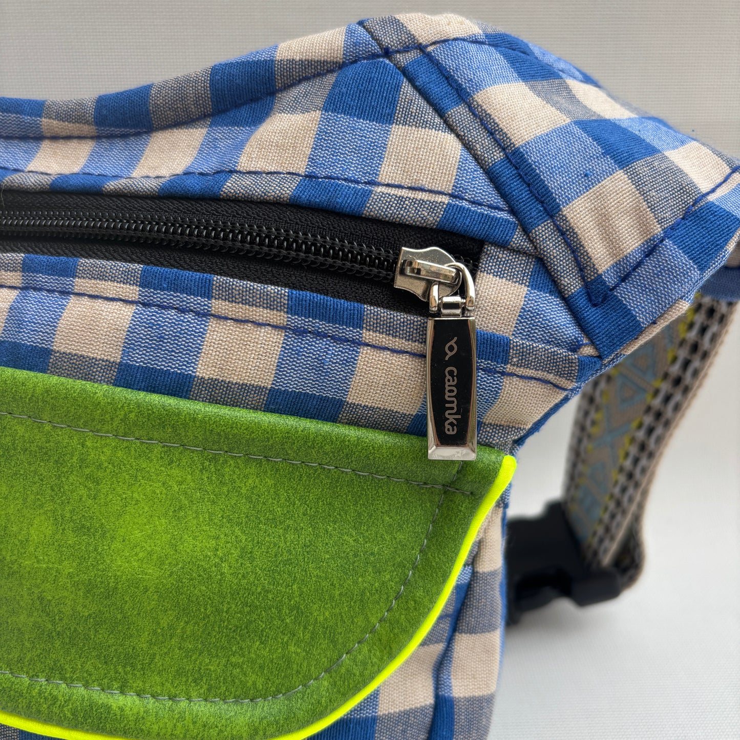 Riñonera "Special Vichy Top" + Bolsillo trasero · Pieza Única Núm. 17946