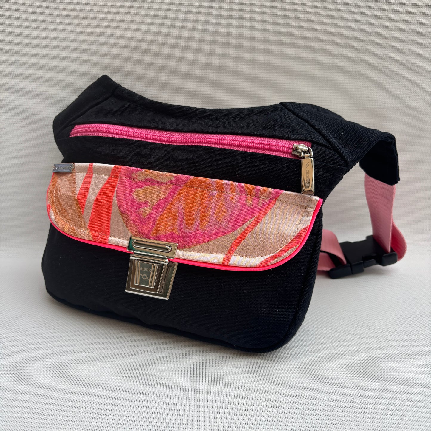 Riñonera "Pink Energy" + Bolsillo trasero · Pieza Única Núm. 17964