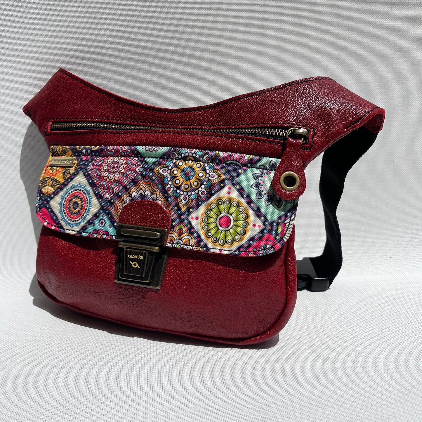 Special Red & Mandalas · Piel natural BioCuir® · Pieza Única Núm. 13869