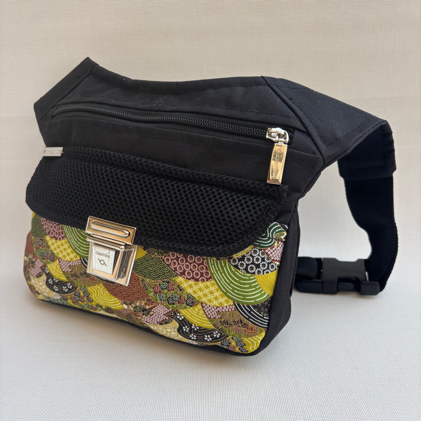 Riñonera "Elegant Japanese" + Bolsillo trasero · Pieza Única Núm. 18034