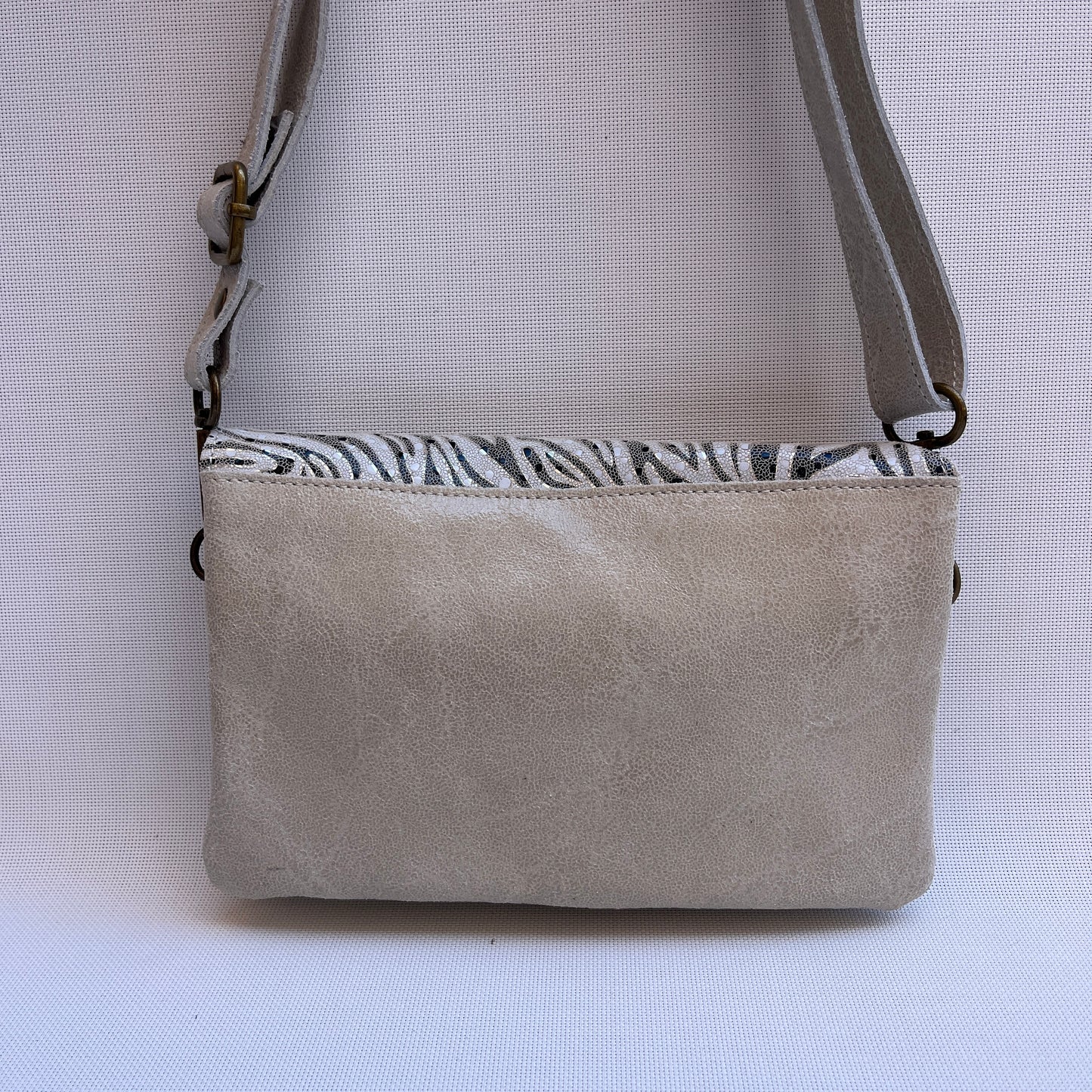 Riñonera multifunción NANO "Fantasy White" · Piel - Cuero · Pieza Exclusiva Núm. 15476