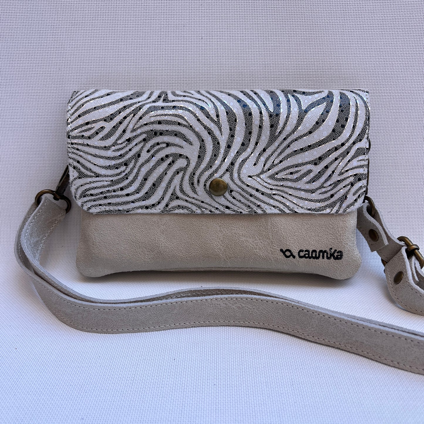 Riñonera multifunción NANO "Fantasy White" · Piel - Cuero · Pieza Exclusiva Núm. 15476