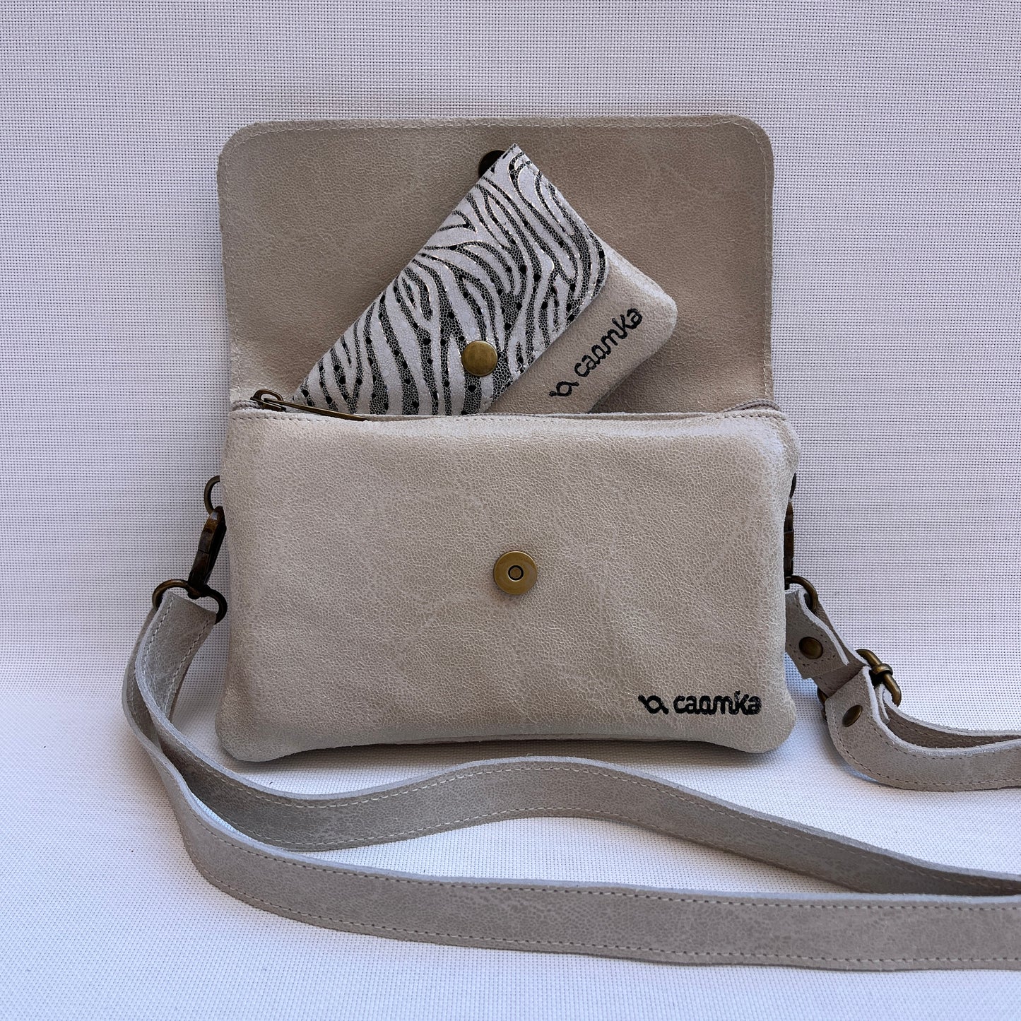 Riñonera multifunción NANO "Fantasy White" · Piel - Cuero · Pieza Exclusiva Núm. 15476