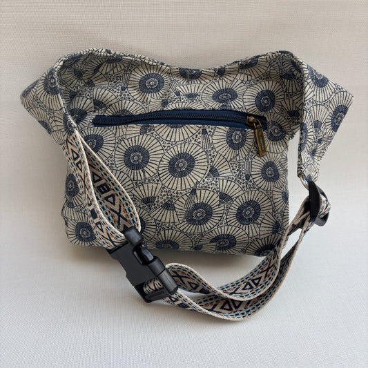 Riñonera "Special Blue Mandalas Top" +  Bolsillo trasero · Pieza Única Núm. 17947