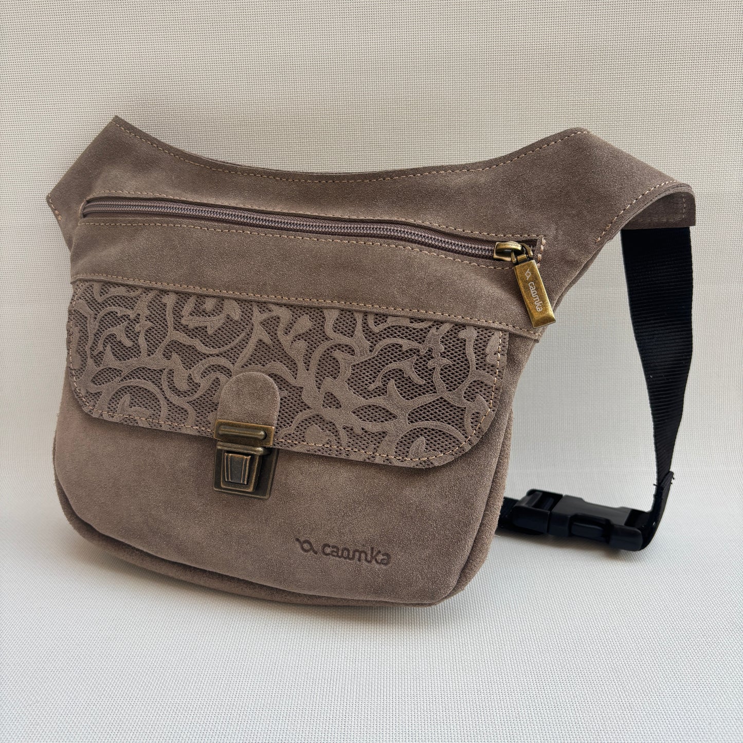 Riñonera Mini "Special Taupe Autumn Brown" · Piel de Serraje · Pieza Exclusiva Núm. 17952