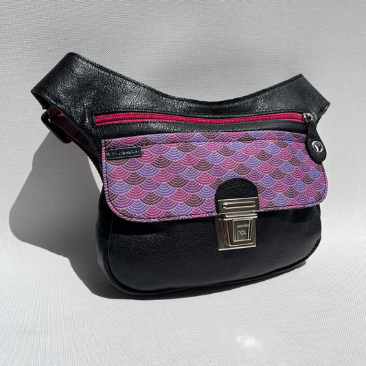 Special Bordeaux &amp; Mandalas BioCuir® natural leather Unique Piece No. 12309