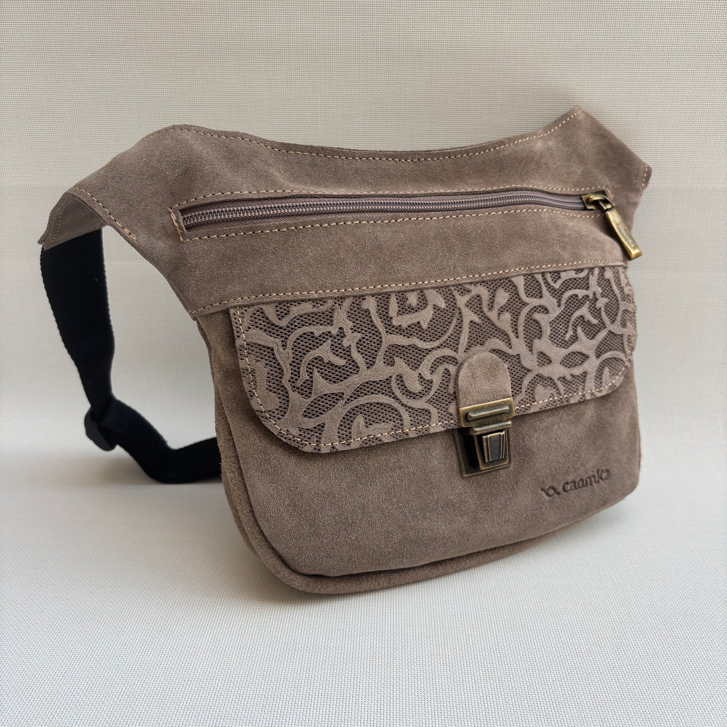 Riñonera Mini "Special Taupe Autumn Brown" · Piel de Serraje · Pieza Exclusiva Núm. 17952