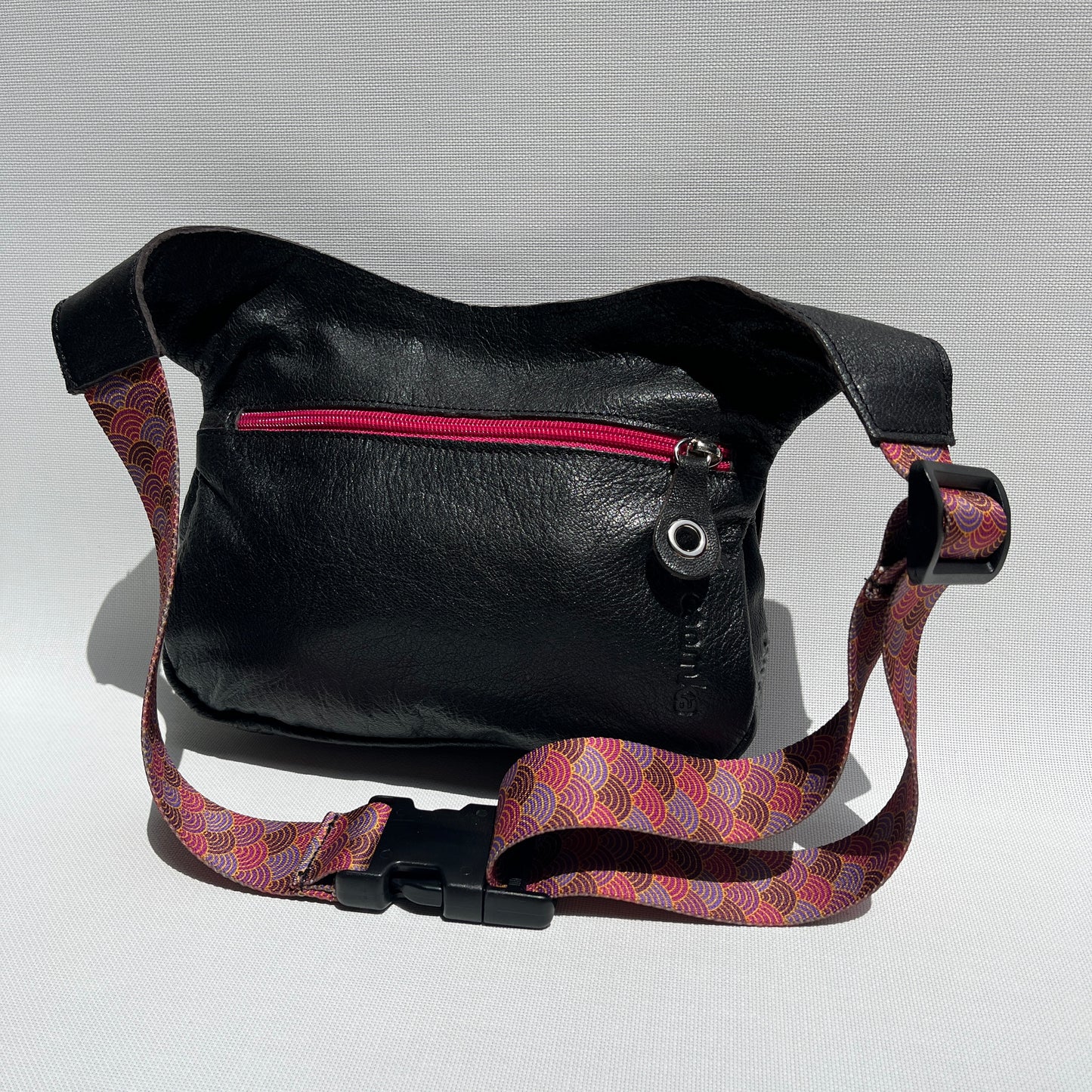 Special Bordeaux &amp; Mandalas BioCuir® natural leather Unique Piece No. 12309