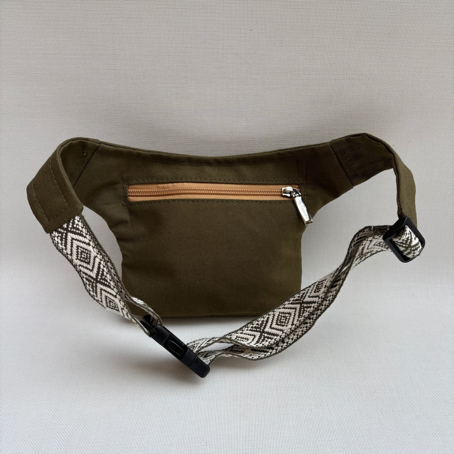 Riñonera Mini "Special Green Kaki Top" + Bolsillo trasero extra · Pieza Única Núm. 18972