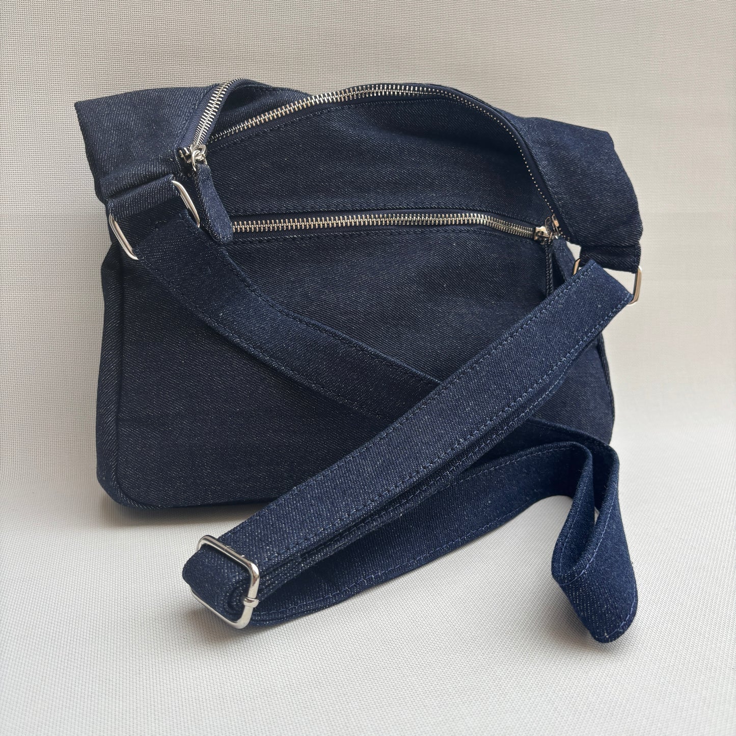 Bolso Bandolera Súper Caomka "Autumn Blue Jeans" · Pieza Exclusiva Núm. 17970