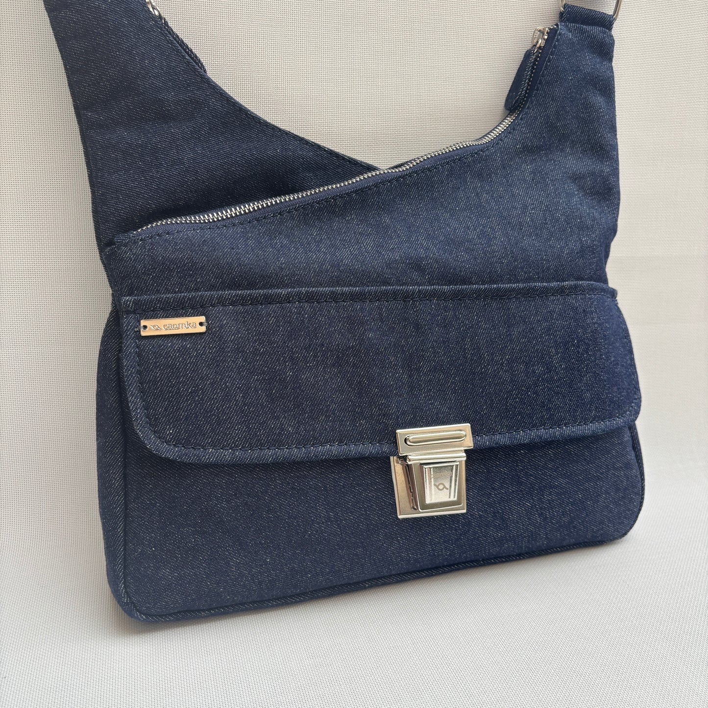 Bolso Bandolera Súper Caomka "Autumn Blue Jeans" · Pieza Exclusiva Núm. 17970