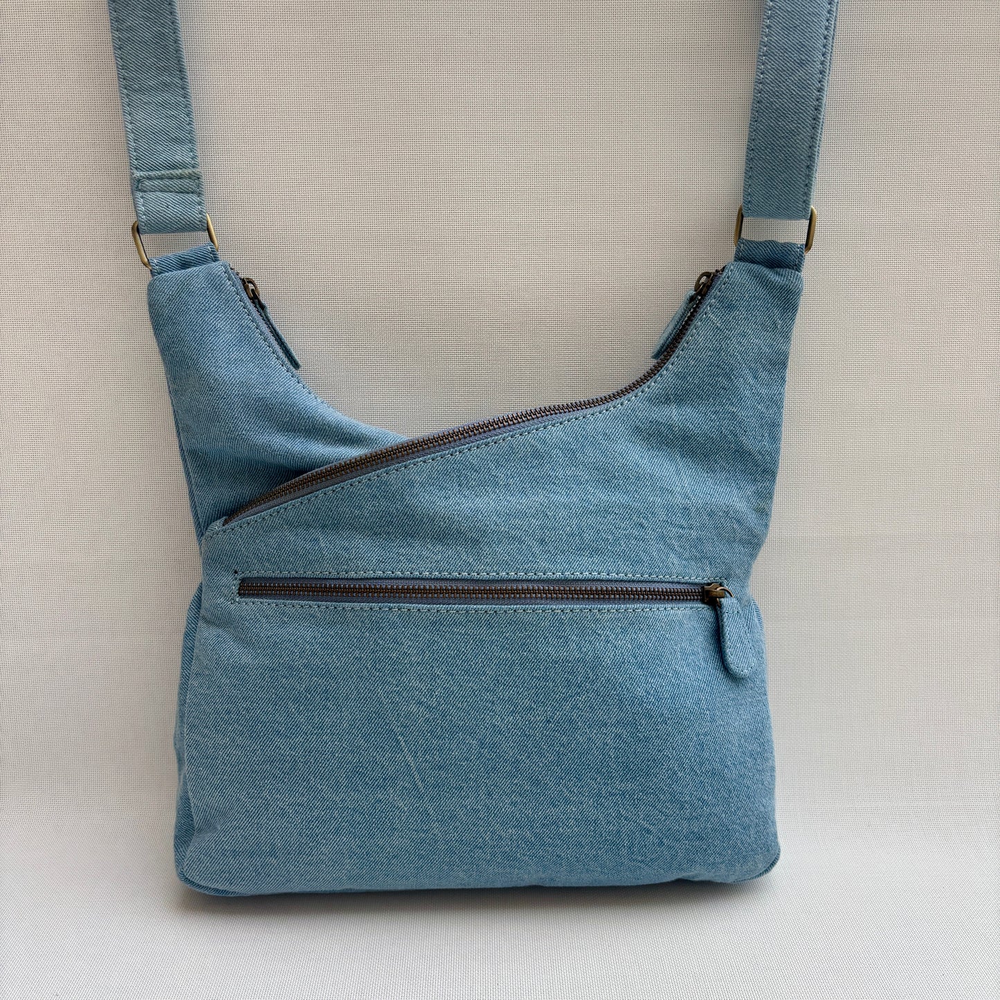 Bolso Bandolera Súper Caomka "Autumn Blue Denim" · Pieza Exclusiva Núm. 17968