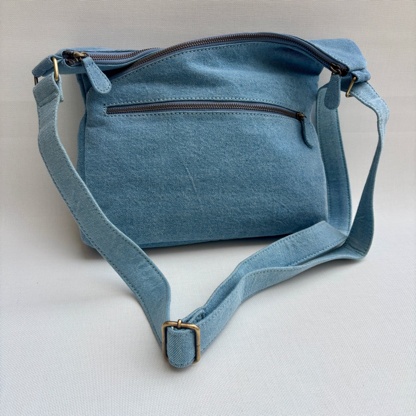 Bolso Bandolera Súper Caomka "Autumn Blue Denim" · Pieza Exclusiva Núm. 17968