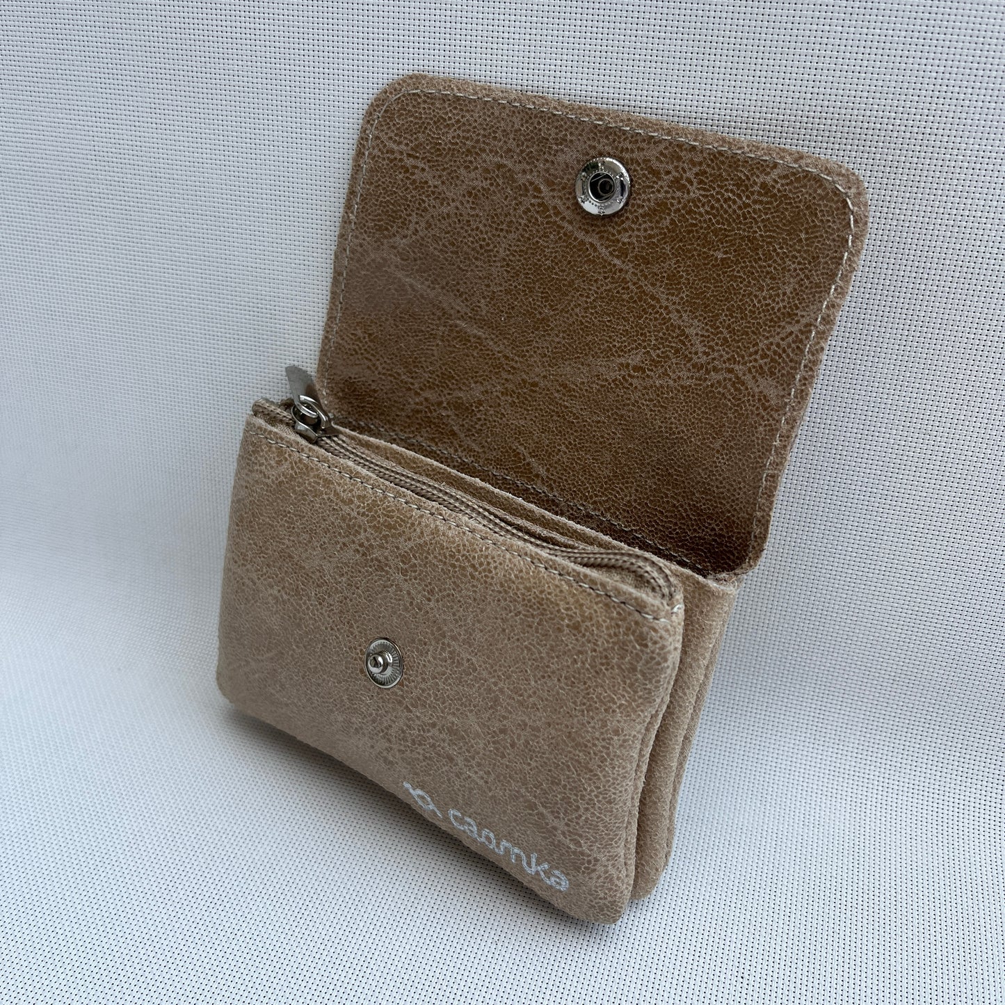 Monedero Sweet Caomka "Leopard Camel" · Piel - Cuero · Pieza Exclusiva Núm. 15479