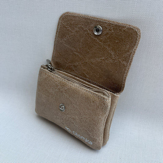 Monedero Sweet Caomka "Leopard Camel" · Piel - Cuero · Pieza Exclusiva Núm. 15479