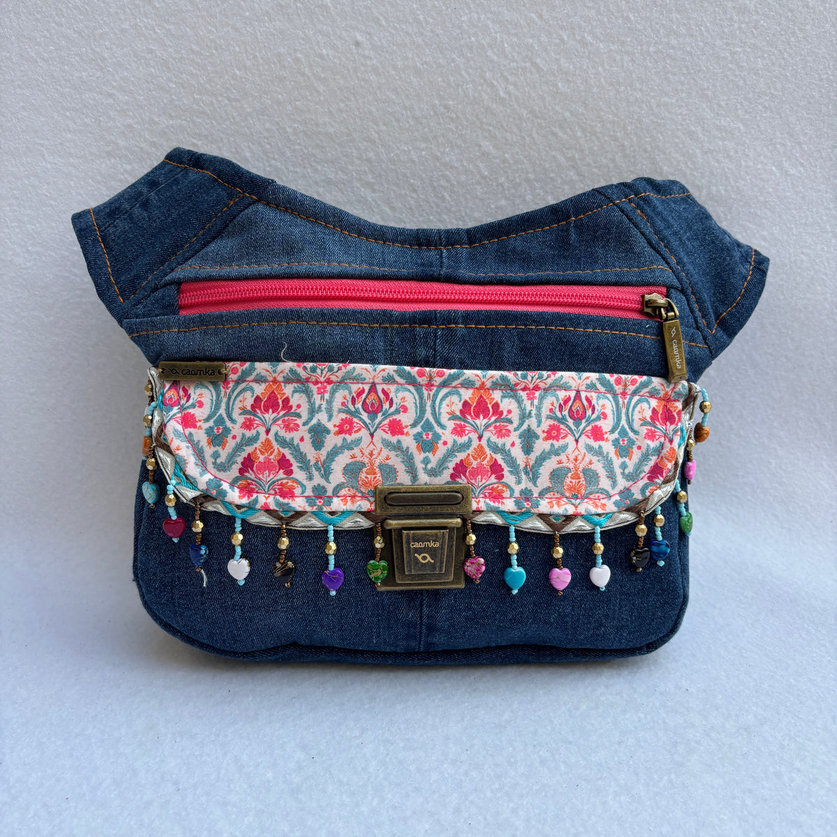 Riñonera Original "Jeans Fantasy Top" ♻️ Jeans Recycled ♻️ · Pieza Única Núm. 19541