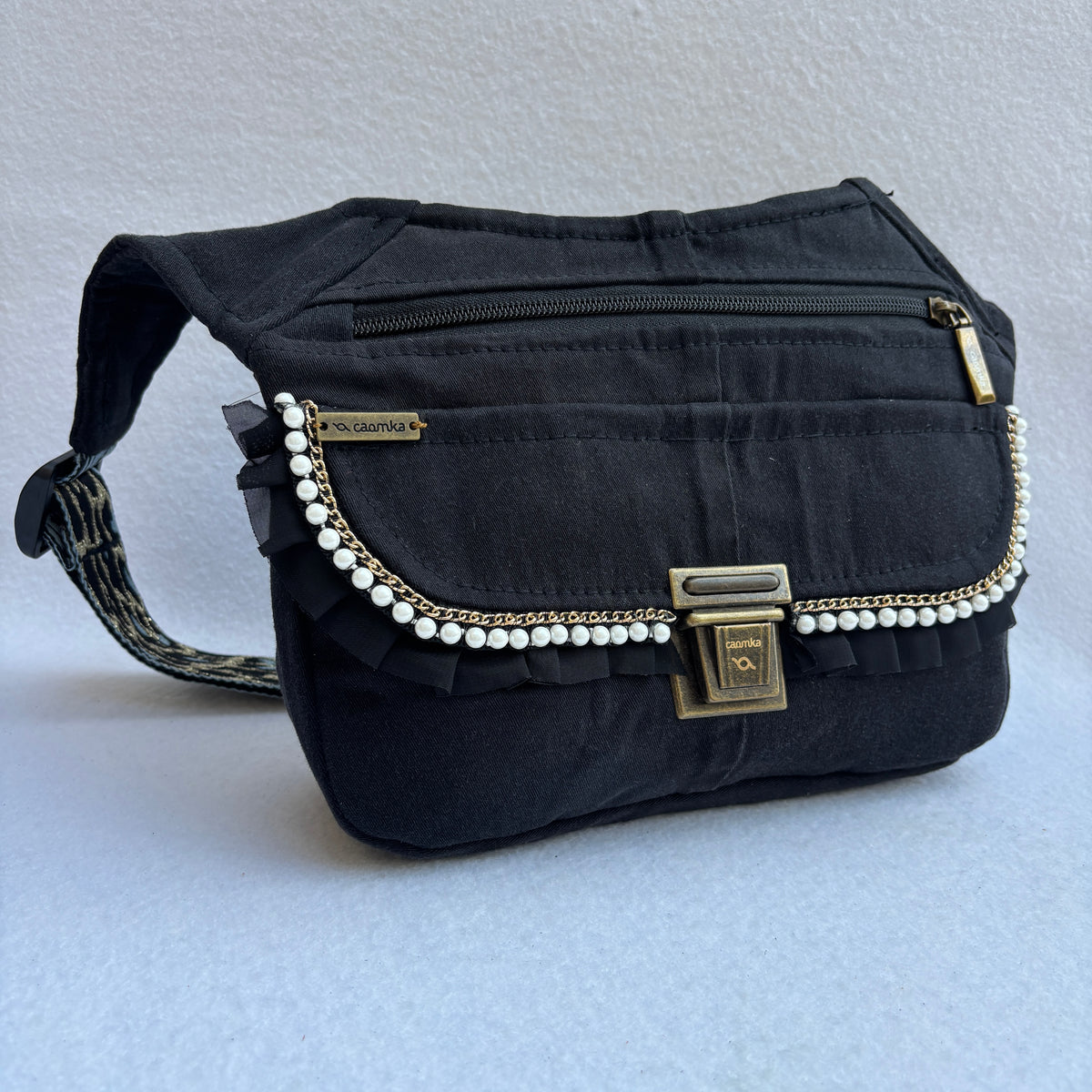 Riñonera Original "Jeans Elegant Top" ♻️ Jeans Recycled ♻️ · Pieza Única Núm. 19540