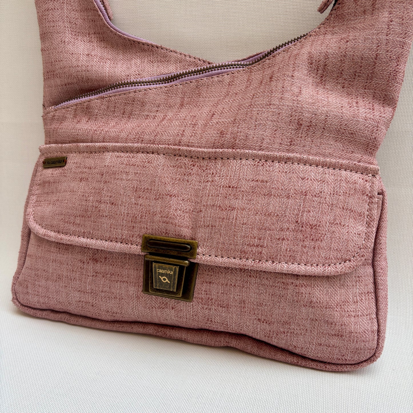 Bolso Bandolera Súper Caomka "Autumn Pink" · Pieza Exclusiva Núm. 17966
