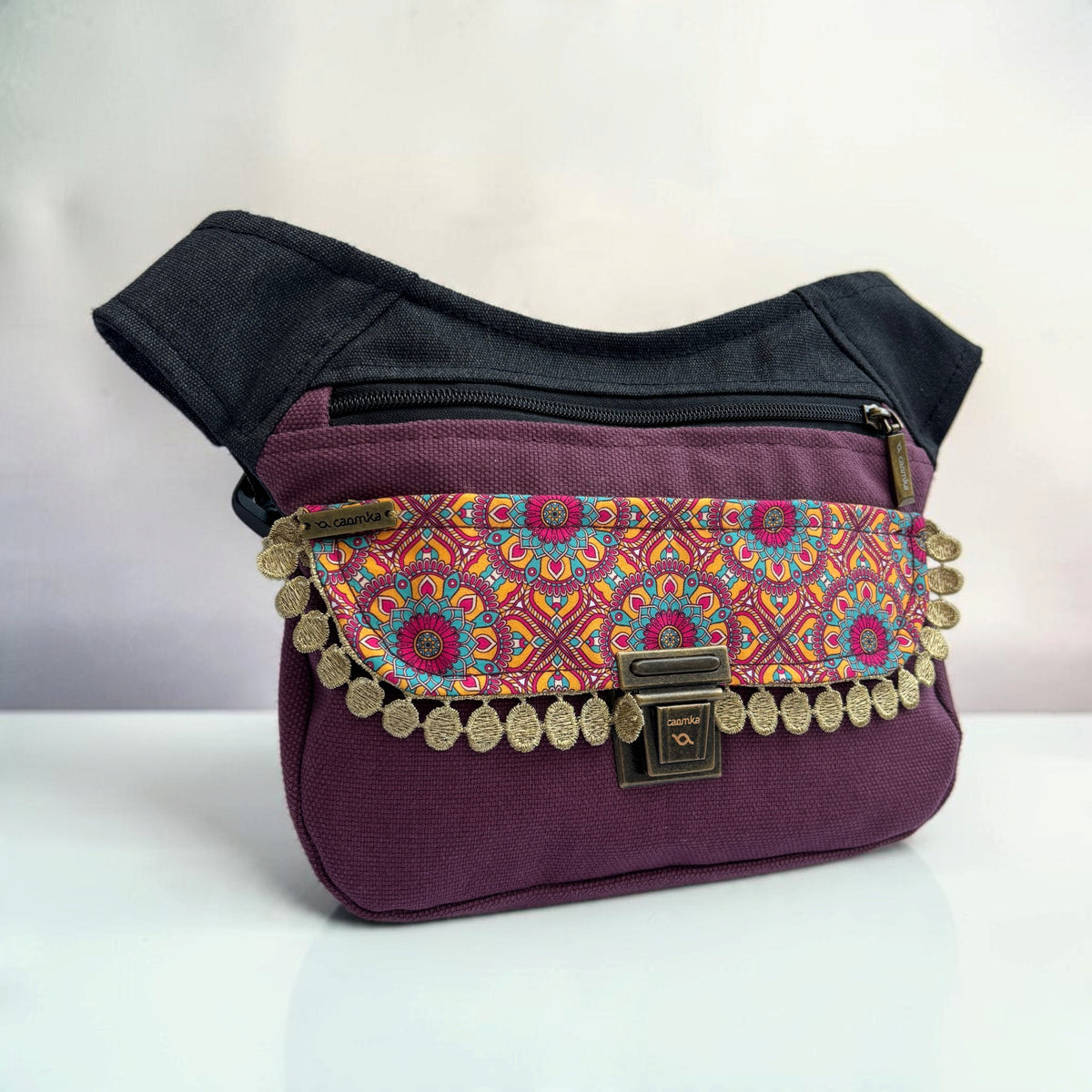 Riñonera Original "Special Elegant Mandalas Top" + Bolsillo trasero · Pieza Única Núm. 19620