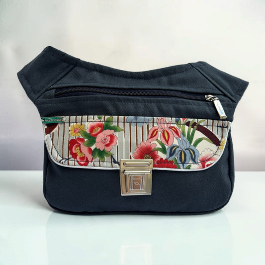 Riñonera Original "Special Japanese Flowers" + Bolsillo trasero · Pieza Única Núm. 19624