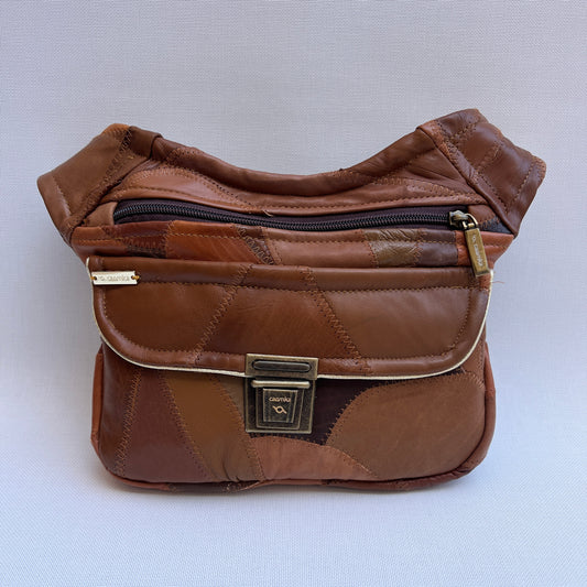 Patchwork Brown Vintage & Old Gold · Piel / Cuero Vintage · Pieza Única Núm. 15521