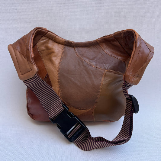 Patchwork Brown Vintage & Old Gold · Piel / Cuero Vintage · Pieza Única Núm. 15521