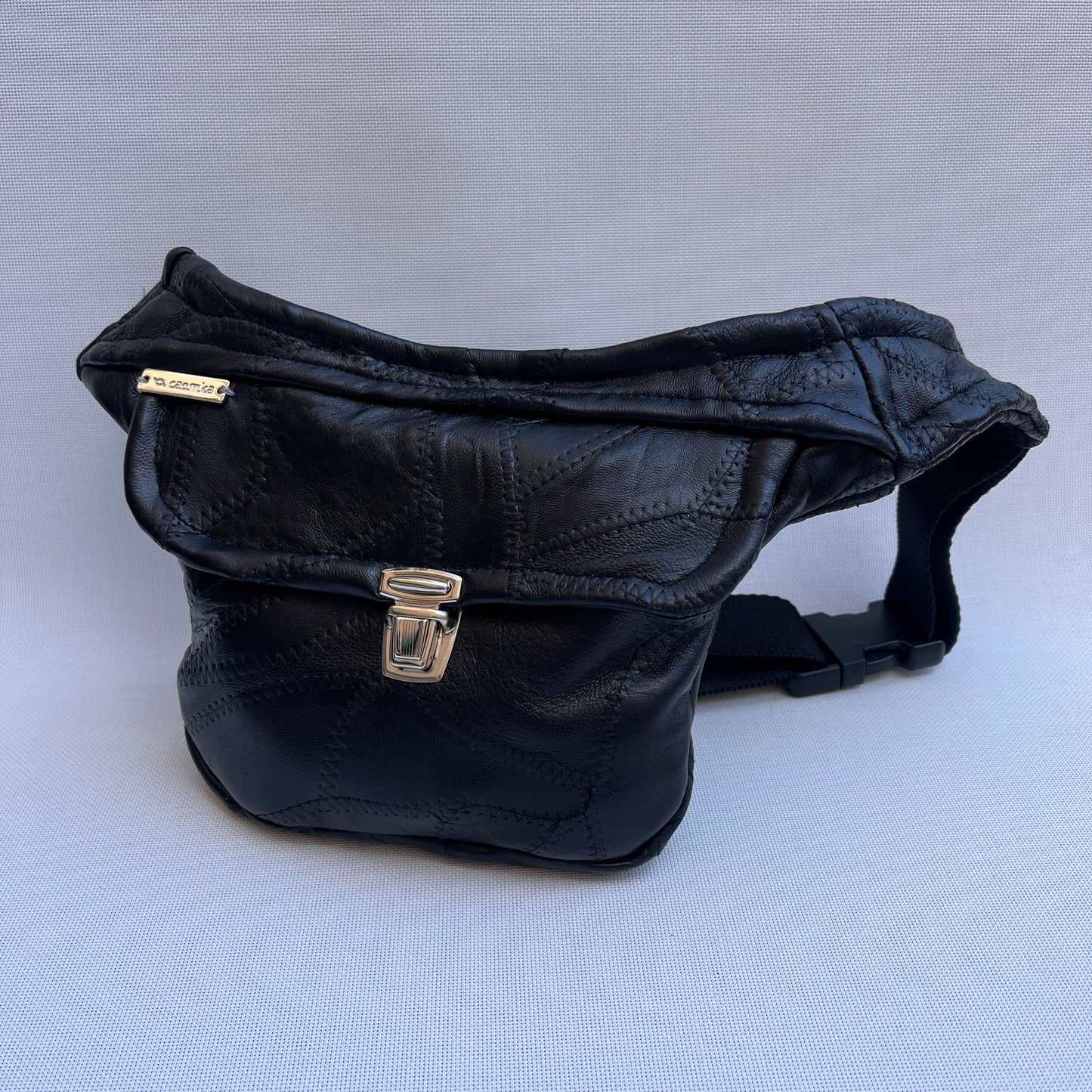 Mini Patchwork Black Vintage & Silver · Piel / Cuero Vintage · Pieza Única Núm. 15523
