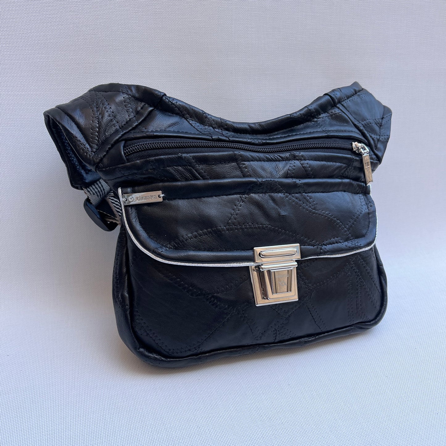 Patchwork Black Top Vintage & Silver · Piel / Cuero Vintage · Pieza Única Núm. 15522
