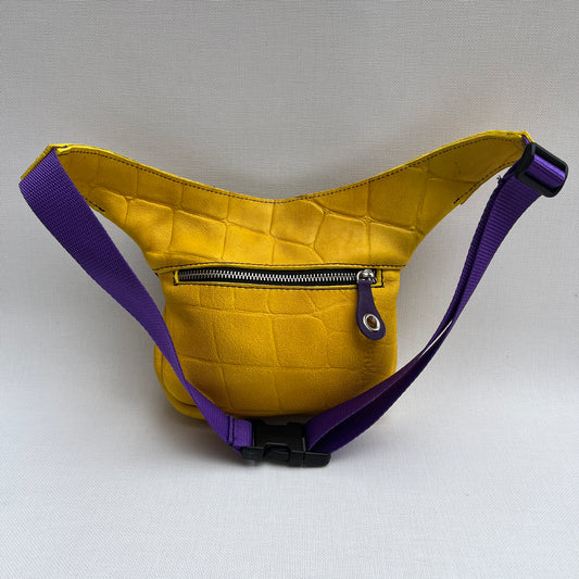 Mini Special Yellow Embossed · Piel natural BioCuir® · Pieza Única Núm. 13899