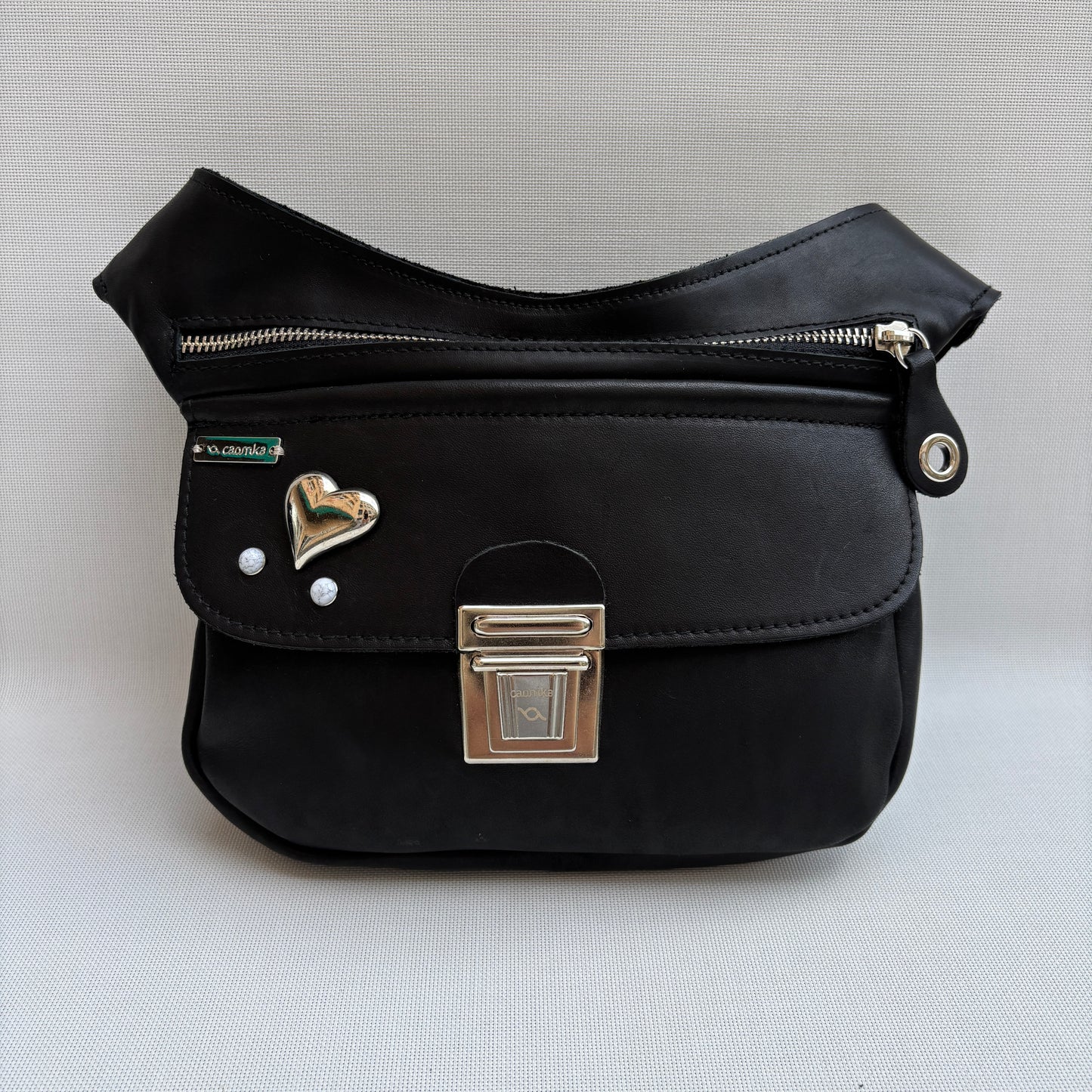 BioCuir Classic Black &amp; Silver BioCuir® Naturleder Exklusivstück Nr. 6678