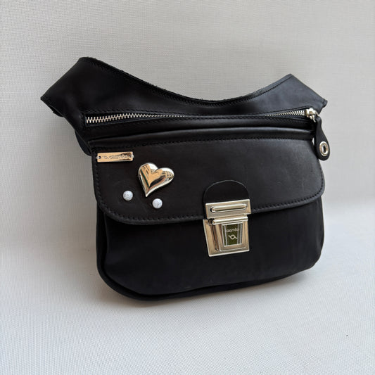 BioCuir Classic Black &amp; Silver BioCuir® Natural Leather Exclusive Piece No. 6678