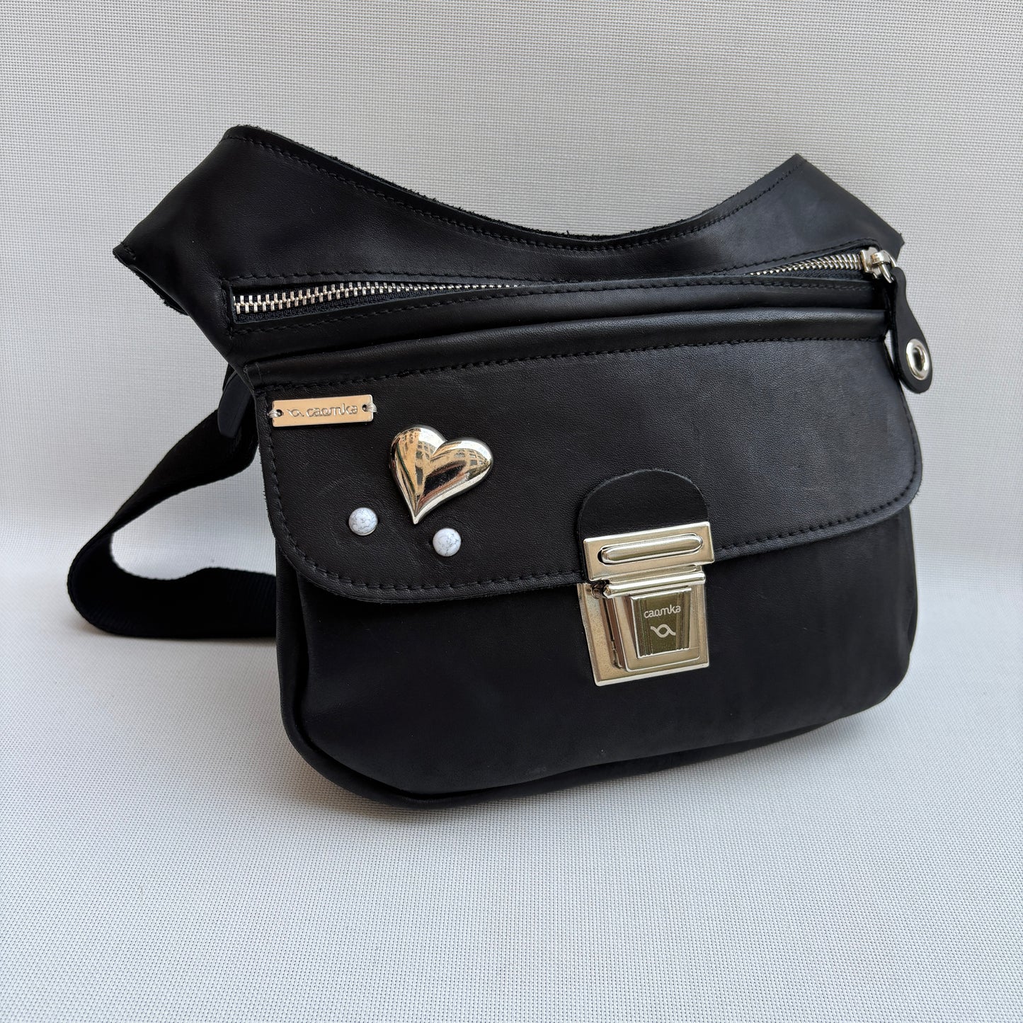BioCuir Classic Black &amp; Silver BioCuir® Naturleder Exklusivstück Nr. 6678