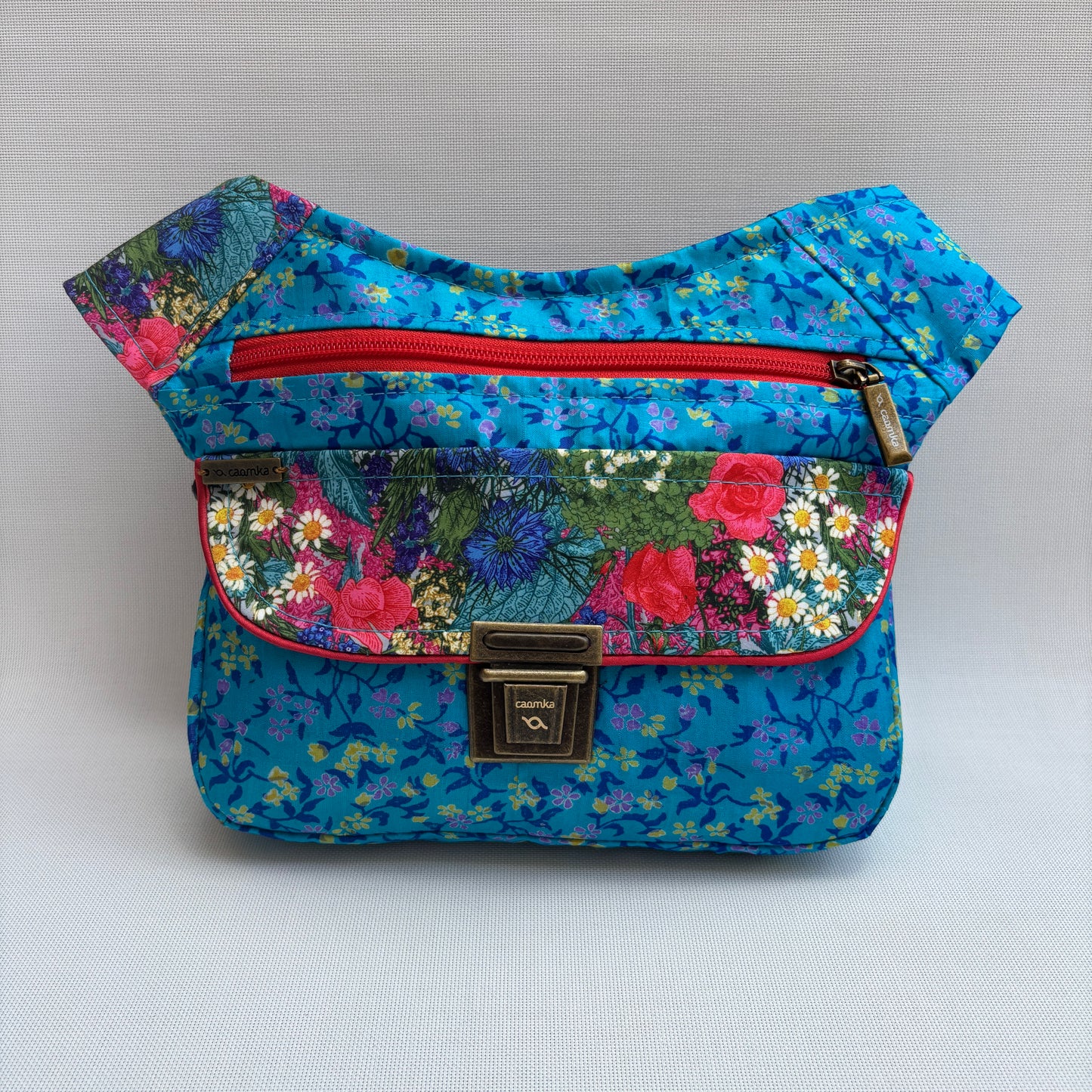 Riñonera "Special Recycled Japanese Flowers" + Bolsillo trasero · Pieza Única Núm. 18029