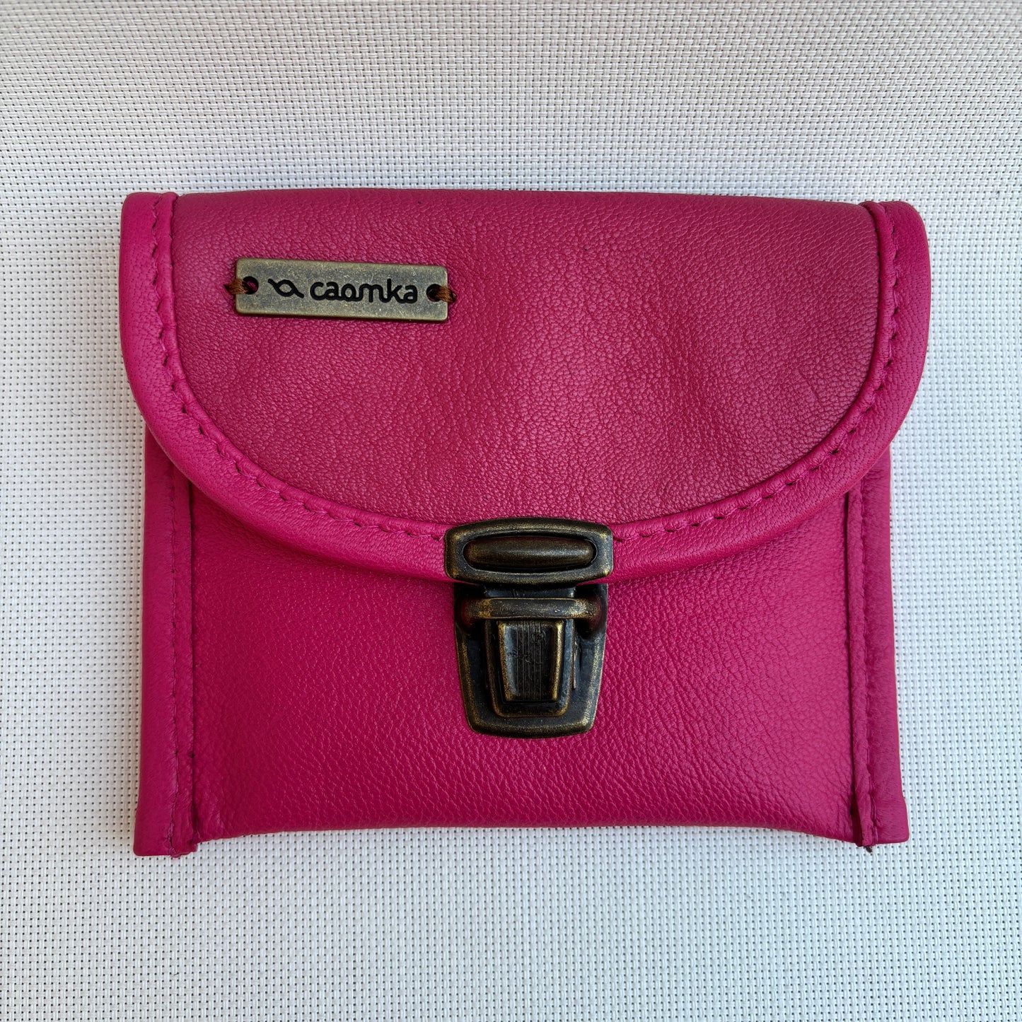 CAOMKA Coin Holder Natural BioCuir® Leather Exclusive Piece No. 12375
