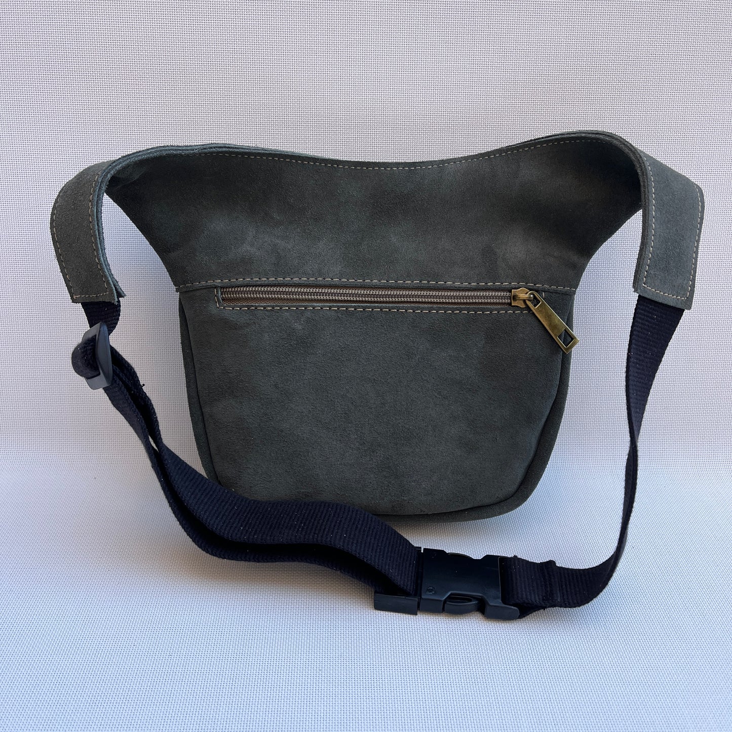 Riñonera "Mini Green & Kaki" · Piel Serraje · Pieza Exclusiva Núm. 14749