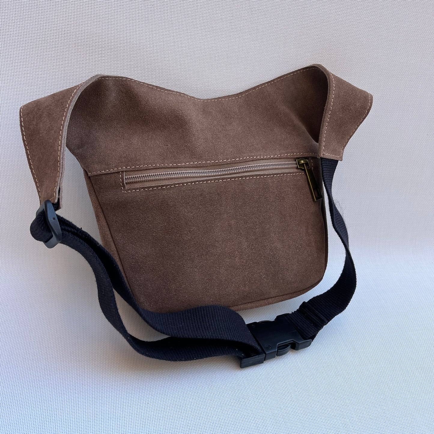 Riñonera "Mini Brown & Beige" · Piel Serraje · Pieza Exclusiva Núm. 14749