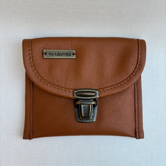 CAOMKA Coin Holder Natural BioCuir® Leather Exclusive Piece No. 12375