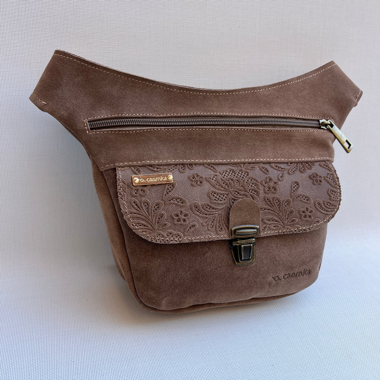 Riñonera "Mini Brown Top" · Piel Serraje · Pieza Exclusiva Núm. 14751