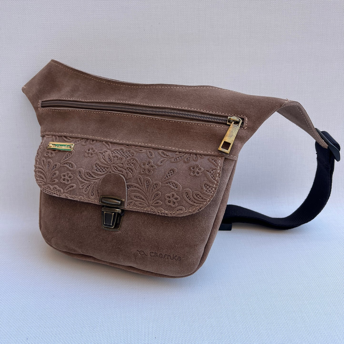 Riñonera "Mini Brown Top" · Piel Serraje · Pieza Exclusiva Núm. 14751