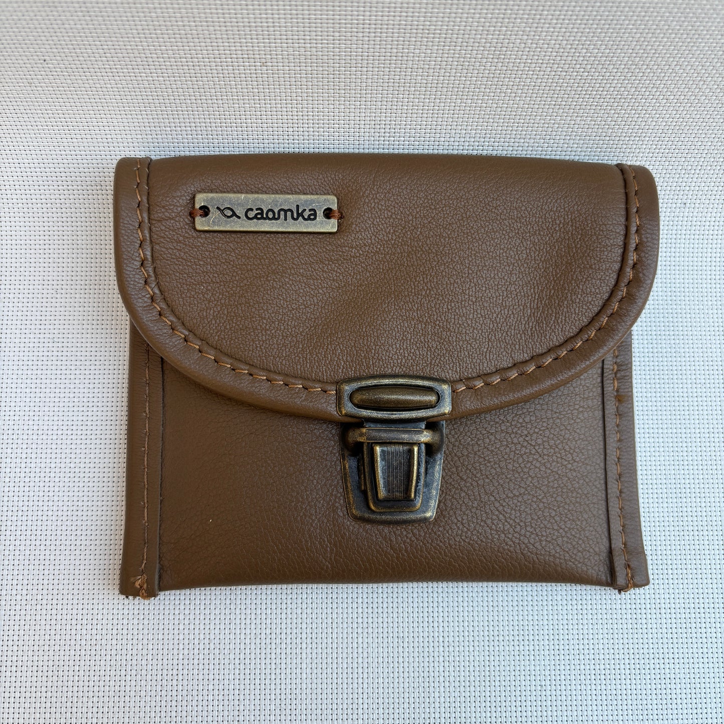 CAOMKA Coin Holder Natural BioCuir® Leather Exclusive Piece No. 12375