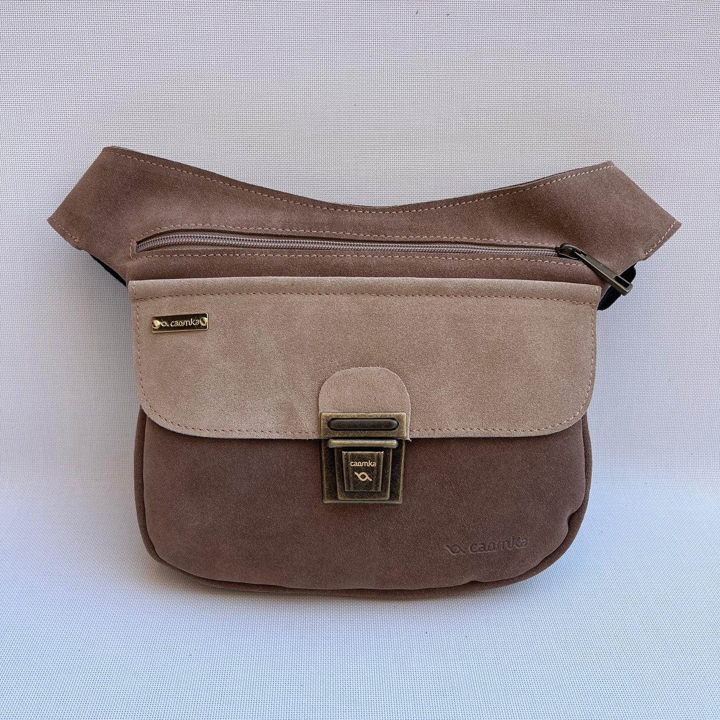 Riñonera Brown & Beige · Piel Serraje · Pieza Exclusiva Núm. 14756
