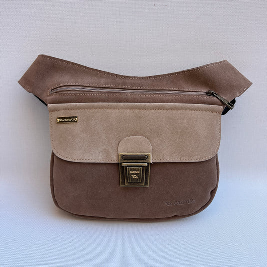 Riñonera Brown & Beige · Piel Serraje · Pieza Exclusiva Núm. 14756