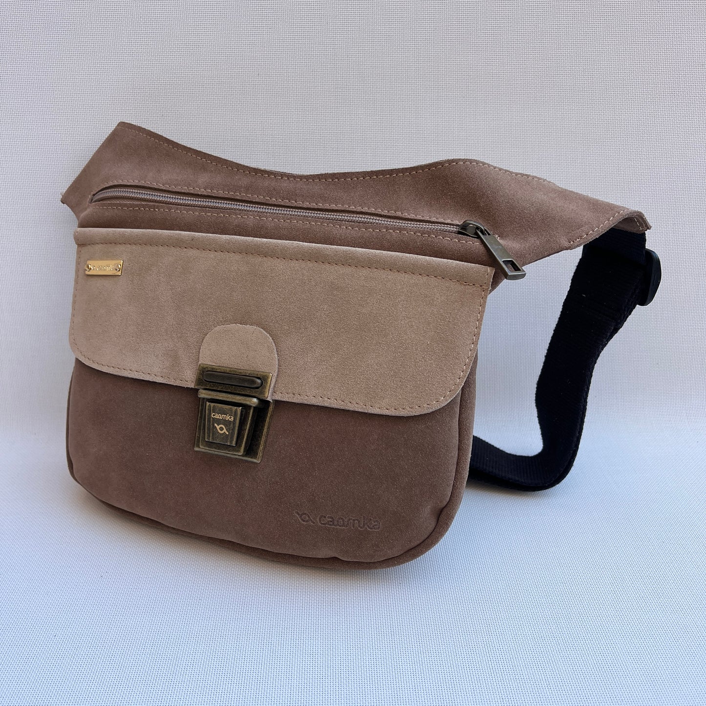 Riñonera Brown & Beige · Piel Serraje · Pieza Exclusiva Núm. 14756