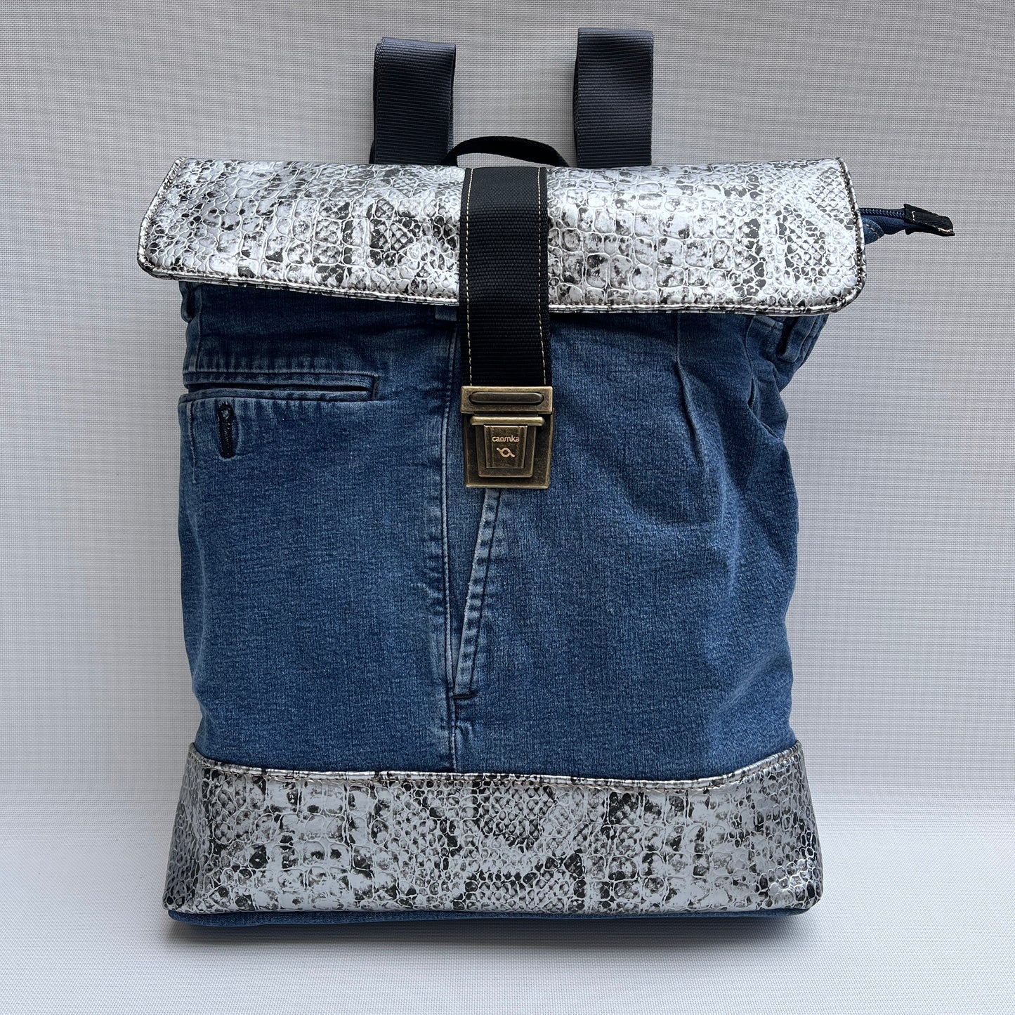 Mochila Top Caomka Recycled ♻️ Jeans · Pieza Única 15547