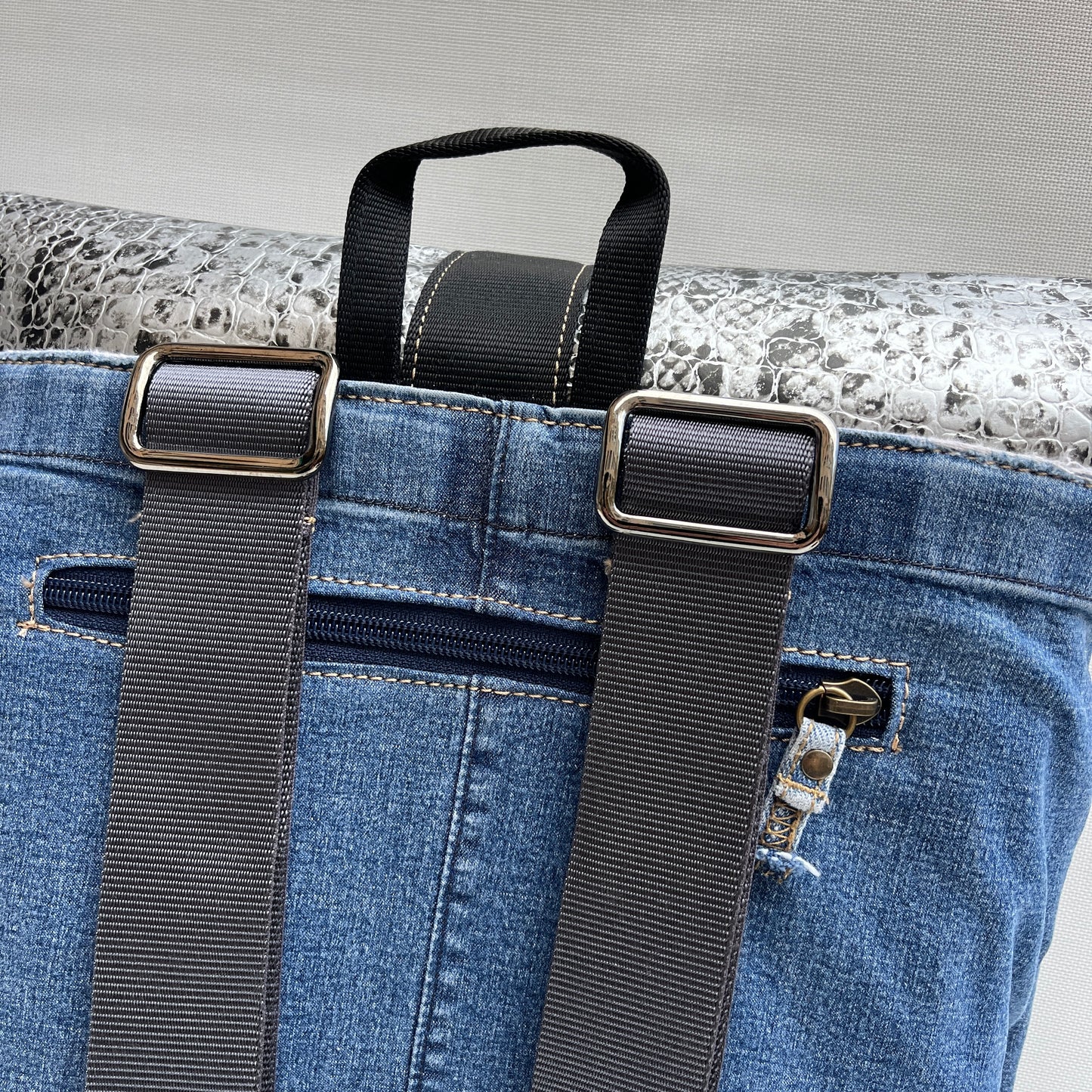 Mochila Top Caomka Recycled ♻️ Jeans · Pieza Única 15547